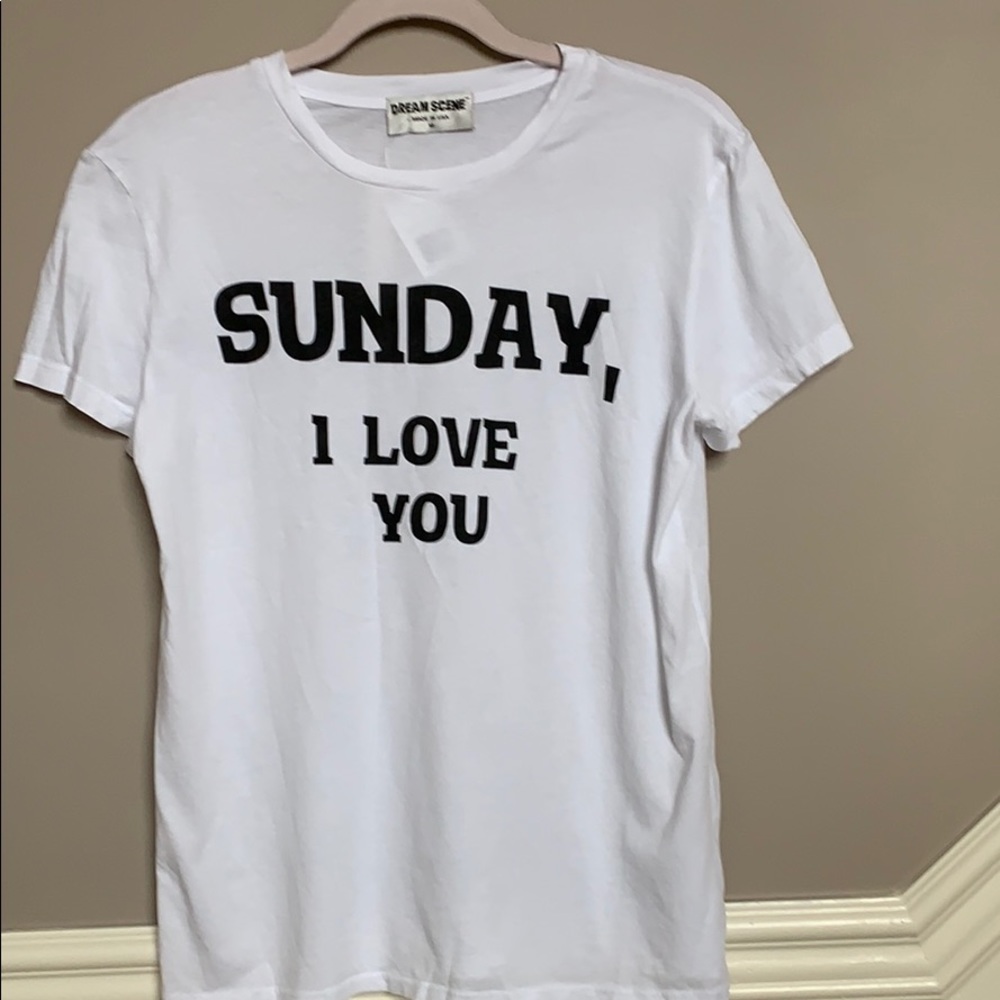Dream Scene Sunday I Love You Cotton T-Shirt